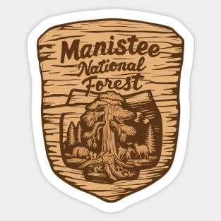 Manistee National Forest Wooden Emblem Sticker